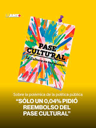 Solo un 0,04% pidió reembolso del Pase Cultural